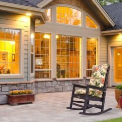 19 In. X 47 In. X 4 In. Outdoor Olefin Modern Tufted Adirondack Chair Cushion In Green Pattern -Jearey adirondack chair cushions aczkd green 31 1000