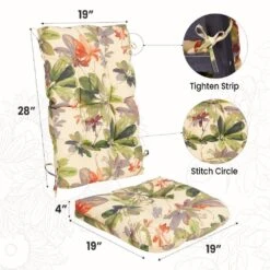 19 In. X 47 In. X 4 In. Outdoor Olefin Modern Tufted Adirondack Chair Cushion In Green Pattern -Jearey adirondack chair cushions aczkd green 66 1000