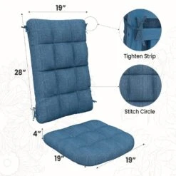 19 In. X 47 In. X 4 In. Outdoor Olefin Modern Tufted Adirondack Chair Cushion In Navy 13 19 In. X 47 In. X 4 In. Outdoor Olefin Modern Tufted Adirondack Chair Cushion In Navy -Jearey adirondack chair cushions aczkd navy 66 1000