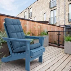 19 In. X 47 In. X 4 In. Outdoor Olefin Modern Tufted Adirondack Chair Cushion In Navy 14 19 In. X 47 In. X 4 In. Outdoor Olefin Modern Tufted Adirondack Chair Cushion In Navy -Jearey adirondack chair cushions aczkd navy c3 1000