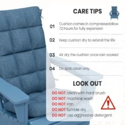 19 In. X 47 In. X 4 In. Outdoor Olefin Modern Tufted Adirondack Chair Cushion In Navy 20 19 In. X 47 In. X 4 In. Outdoor Olefin Modern Tufted Adirondack Chair Cushion In Navy -Jearey adirondack chair cushions aczkd navy d4 1000