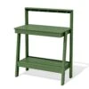 45.5 In. H X 34.8 In. W X 17.7 In. D Avocado Green HDPE Potting Bench Table, Multi-Purpose Plant And Storage Shelf
