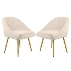 Biscuit Beige Upholstered Outdoor Dining Chair With Tufted Back (Set Of 2) 7 Biscuit Beige Upholstered Outdoor Dining Chair With Tufted Back (Set Of 2) -Jearey beige jearey dining chairs e011 02sc bg 66 1000