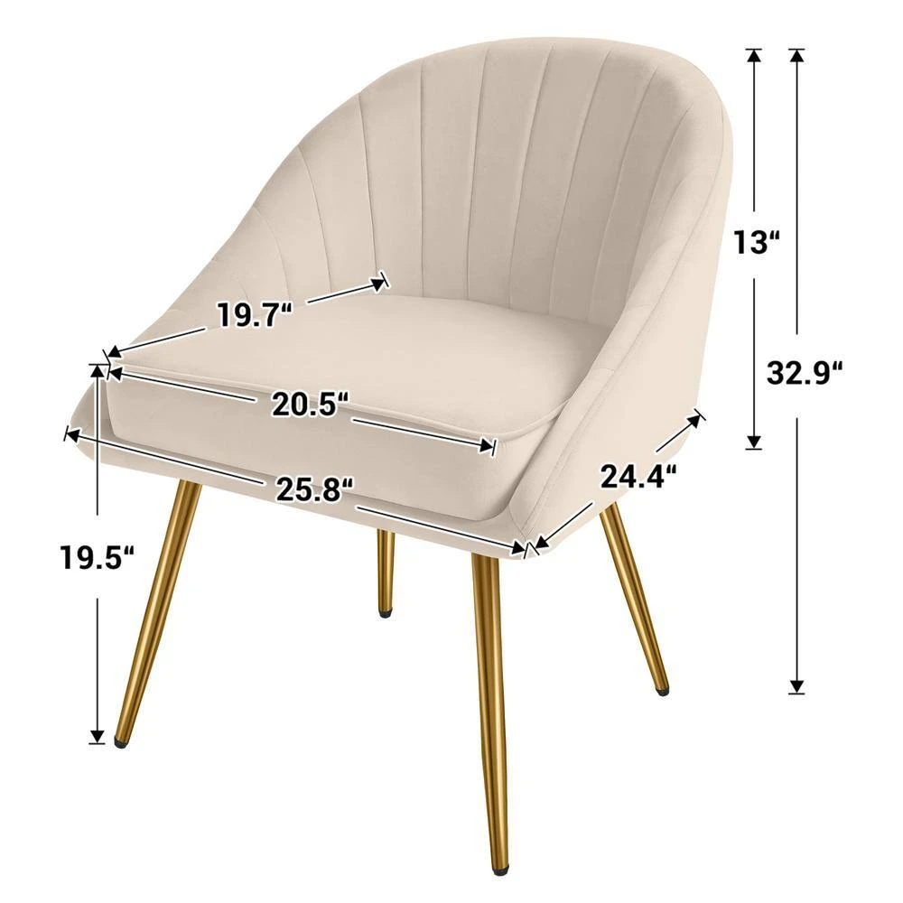 Biscuit Beige Upholstered Outdoor Dining Chair With Tufted Back (Set Of 2) 2 Biscuit Beige Upholstered Outdoor Dining Chair With Tufted Back (Set Of 2) - Image 2