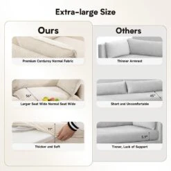 Modern Beige Corduroy Loveseat With Two Pillows For Living -Jearey beige jearey loveseats e46sf 2 bg 1f 1000