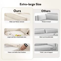 112 In. W 4-Piece Modern Straight Arm Corduroy Fabric L-Shaped Sectional Sofa With Ottoman In Beige -Jearey beige jearey sectional sofas e46sf 3 bg 44 1000