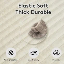 100.78 In. Beige Corduroy Detachable Sofa With Eight Pillows -Jearey beige jearey sectional sofas qexdxr y beige 44 1000