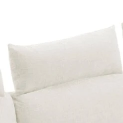 116.53 In. Square Arm Fabric U Shape Sectional Sofa With 2-Chaise Lounge And Pillow In Beige -Jearey beige jearey sofas couches xne 2 beige 4f 1000