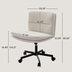 Peel Contemporary Faux Leather Swivel Ergonomic Task Office Chair In Beige With Enlarged Seat Width 10 Peel Contemporary Faux Leather Swivel Ergonomic Task Office Chair In Beige With Enlarged Seat Width -Jearey beige jearey task chairs pepu beige 66 1000