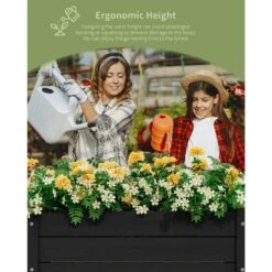 HDPE 28.3 In. X 10 In. X 9.5 In. Outdoor Plastic Raised Garden Bed In Black 15 HDPE 28.3 In. X 10 In. X 9.5 In. Outdoor Plastic Raised Garden Bed In Black -Jearey black elevated garden beds pehj hd bk 31 1000