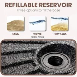 50 Lbs. Capacity Resin Patio Umbrella Base In Black -Jearey black patio umbrella stands 22l black 77 1000