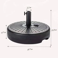 50 Lbs. Capacity Resin Patio Umbrella Base In Black -Jearey black patio umbrella stands 22l black d4 1000