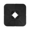 230 Lbs. 4-Piece Plastic Cantilever Offset Patio Umbrella Base Easy-Fill Base In Black