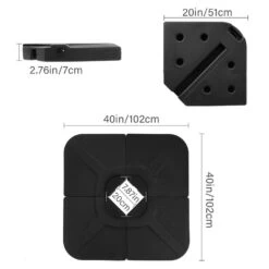 230 Lbs. 4-Piece Plastic Cantilever Offset Patio Umbrella Base Easy-Fill Base In Black -Jearey black patio umbrella stands a091 005 uxdz c3 1000