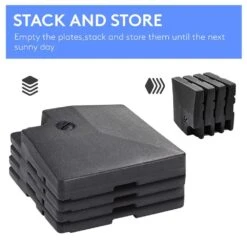 256 Lbs. Plastic Patio Umbrella Base In Black -Jearey black patio umbrella stands dhdz hd 1f 1000