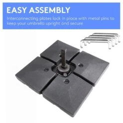 256 Lbs. Plastic Patio Umbrella Base In Black -Jearey black patio umbrella stands dhdz hd 4f 1000
