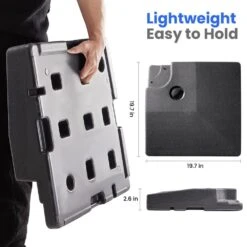 256 Lbs. Plastic Free Standing Patio Umbrella Base In Black For Cantilever Umbrella -Jearey black patio umbrella stands dz dahao 66 1000