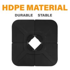 4-Piece 230 Lbs. Capacity Plastic Free Standing Patio Umbrella Base In Black -Jearey black patio umbrella stands dz u4 77 1000