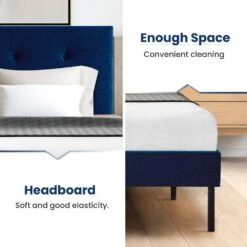 Alex Blue Metal Frame Full Platform Bed With Headboard 11 Alex Blue Metal Frame Full Platform Bed With Headboard -Jearey blue jearey platform beds e111cj full blue 4f 1000