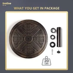 22 Lbs. Resin Market Patio Umbrella Base In Bronze -Jearey bronze patio umbrella stands 10kg dz 1d 1000