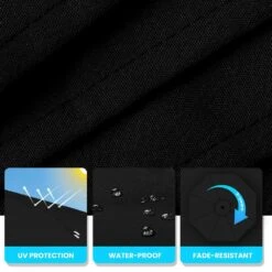 120 In. Outdoor Offset Cantilever Umbrella Patio Umbrella In Black -Jearey cantilever umbrellas 10edxj black 4f 1000