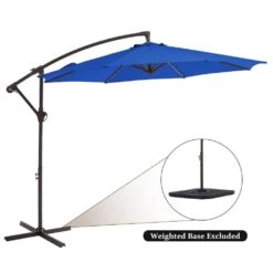 120 In. Outdoor Offset Cantilever Umbrella Patio Umbrella In Blue 12 120 In. Outdoor Offset Cantilever Umbrella Patio Umbrella In Blue -Jearey cantilever umbrellas 10edxj blue 44 1000