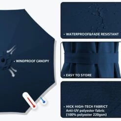 120 In. Outdoor Offset Cantilever Umbrella Patio Umbrella In Navy -Jearey cantilever umbrellas 10edxj navy a0 1000