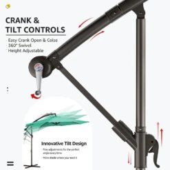 120 In. Outdoor Offset Cantilever Umbrella Patio Umbrella In Peacock Blue -Jearey cantilever umbrellas 10edxj pb 4f 1000
