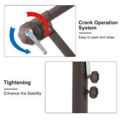 120 In. Outdoor Offset Cantilever Umbrella Patio Umbrella In Off-White -Jearey cantilever umbrellas 10edxj white 1f 1000