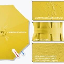 120 In. Outdoor Offset Cantilever Umbrella Patio Umbrella In Yellow -Jearey cantilever umbrellas 10edxj ye 44 1000