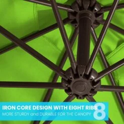 10 Ft. Cantilever Offset Umbrella Patio Umbrella In Apple Green -Jearey cantilever umbrellas 10sc xjs ag 1f 1000