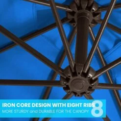 10 Ft. Cantilever Offset Umbrella Patio Umbrella In Blue -Jearey cantilever umbrellas 10sc xjs blue 1f 1000