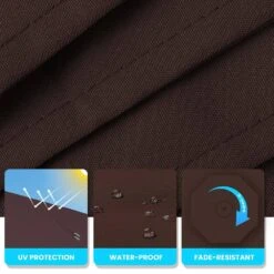 10 Ft. Cantilever Offset Umbrella Patio Umbrella In Brown -Jearey cantilever umbrellas 10sc xjs brown fa 1000