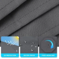 10 Ft. Cantilever Offset Umbrella Patio Umbrella In Gray -Jearey cantilever umbrellas 10sc xjs gray fa 1000