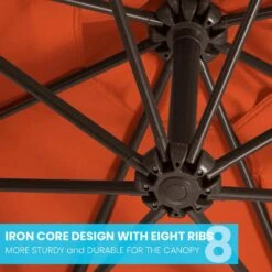 10 Ft. Cantilever Offset Umbrella Patio Umbrella In Orange -Jearey cantilever umbrellas 10sc xjs orange 1f 1000