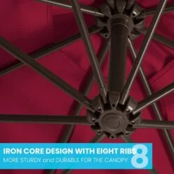 10 Ft. Cantilever Offset Umbrella Patio Umbrella In Red -Jearey cantilever umbrellas 10sc xjs red 1f 1000