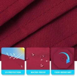 10 Ft. Cantilever Offset Umbrella Patio Umbrella In Red -Jearey cantilever umbrellas 10sc xjs red fa 1000