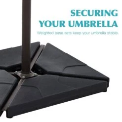 10 Ft. Steel Cantilever Patio Umbrella With Weighted Base In Blue -Jearey cantilever umbrellas 10xj dz bu 76 1000