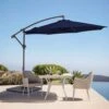 10ft Cantilever Offset Patio Umbrella With Weighted Base In Navy