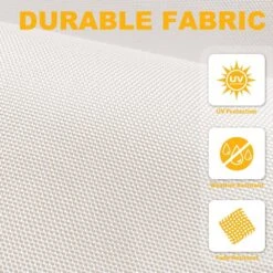 10ft Cantilever Offset Patio Umbrella With Weighted Base In Off-White -Jearey cantilever umbrellas alex10 white 76 1000