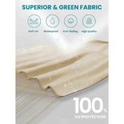 9 Ft. Round 360-Degree Rotation Cantilever Patio Umbrella In Beige -Jearey cantilever umbrellas alex9 beige 66 1000