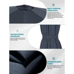 9 Ft. Round 360-Degree Rotation Cantilever Patio Umbrella In Navy -Jearey cantilever umbrellas alex9 navy a0 1000