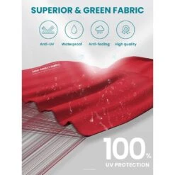 9 Ft. Round 360-Degree Rotation Cantilever Patio Umbrella In Red -Jearey cantilever umbrellas alex9 red 66 1000