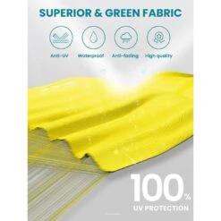 9 Ft. Round 360-Degree Rotation Cantilever Patio Umbrella In Yellow -Jearey cantilever umbrellas alex9 yellow 66 1000