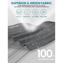 Rectangular 10 Ft. X 10 Ft. Aluminum Solar Lighted Cantilever Patio Umbrella With Cover In Gray 11 Rectangular 10 Ft. X 10 Ft. Aluminum Solar Lighted Cantilever Patio Umbrella With Cover In Gray -Jearey cantilever umbrellas bet10x10 dt gy a0 1000