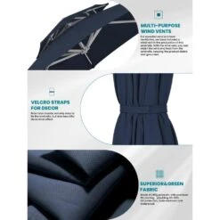 10 Ft. Aluminum Cantilever Umbrella With Cover In Navy 10 10 Ft. Aluminum Cantilever Umbrella With Cover In Navy -Jearey cantilever umbrellas boerte10 navy a0 1000