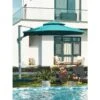 10 Ft. Aluminum Cantilever Umbrella With Cover In Peacook Blue