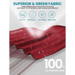 10 Ft. Aluminum Cantilever Umbrella With Cover In Red -Jearey cantilever umbrellas boerte10 red 66 1000