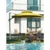 10 Ft. Aluminum Cantilever Umbrella With Cover In Yellow