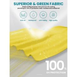 10 Ft. Aluminum Cantilever Umbrella With Cover In Yellow -Jearey cantilever umbrellas boerte10 yellow 66 1000